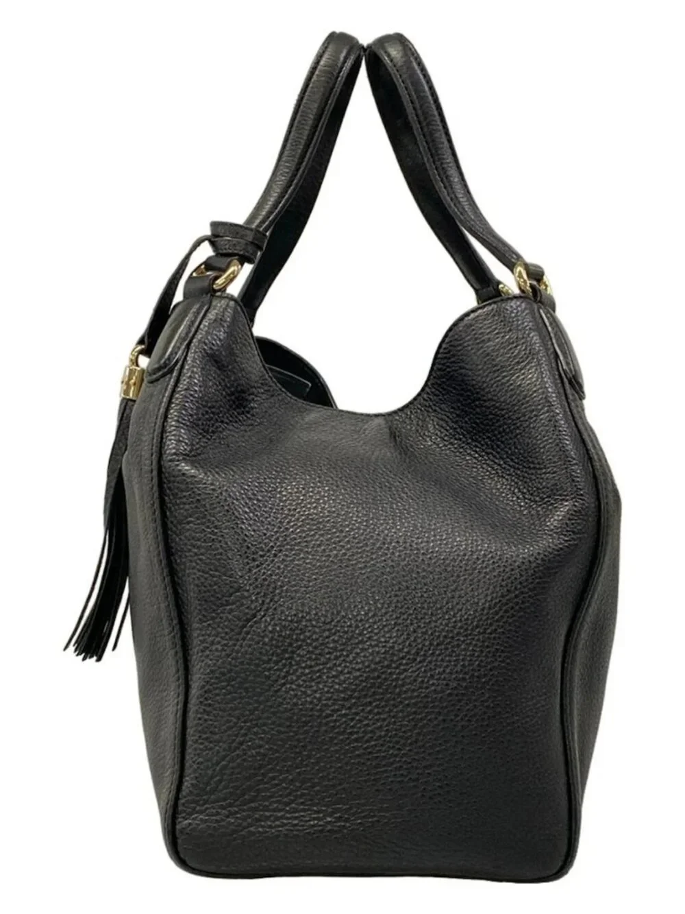 GUCCI Soho Cellarius 282309 Black Leather Tote Bag